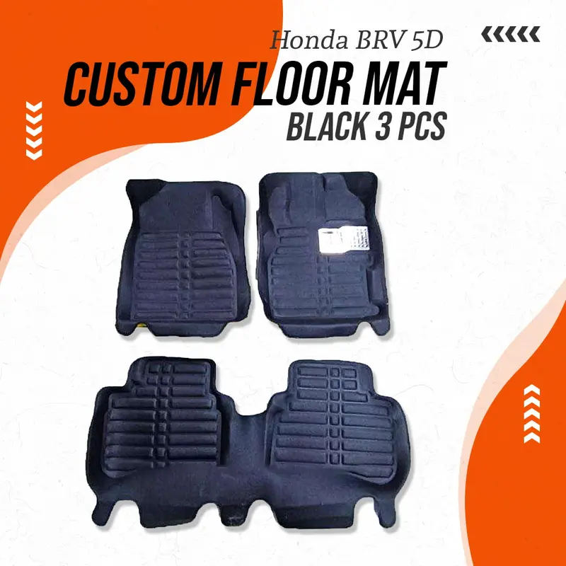 Honda Brv 5D Custom Floor Mat Black 3 Pcs 2017 - 2025 1