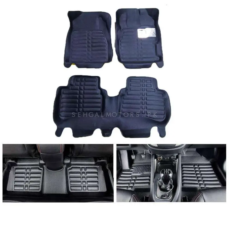 Honda Brv 5D Custom Floor Mat Black 3 Pcs 2017 - 2025 2