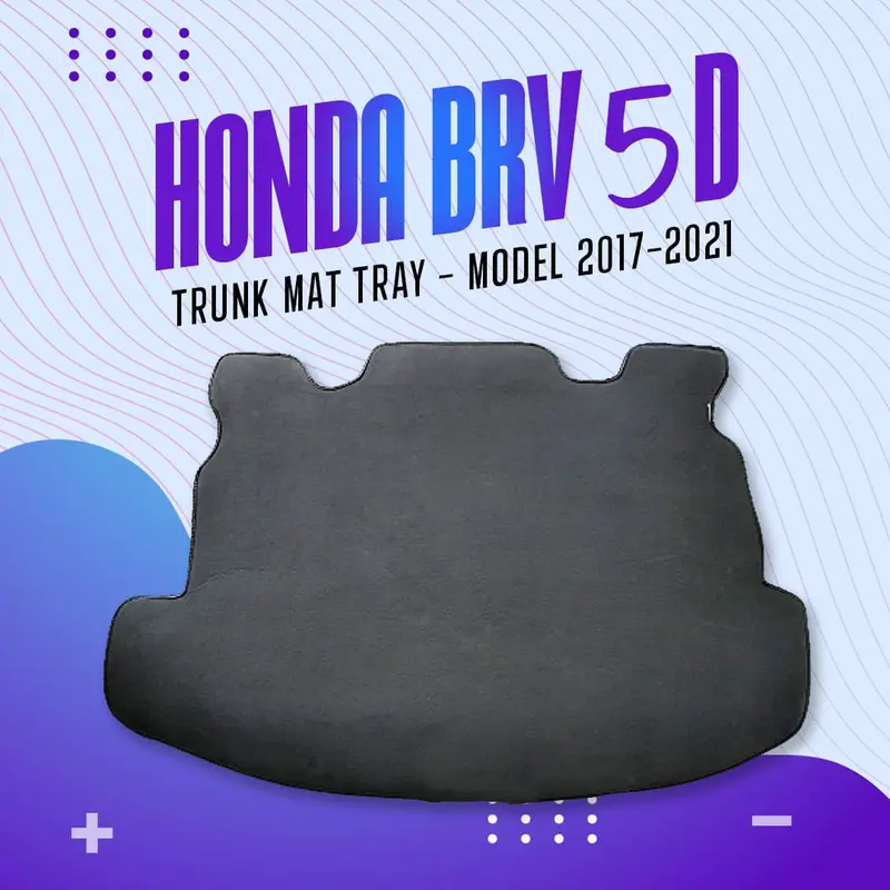 Honda Brv 5D Tpe Trunk Mat Tray Black Color - Cargo Boot Liner Diggi Protection Tray Cover 1