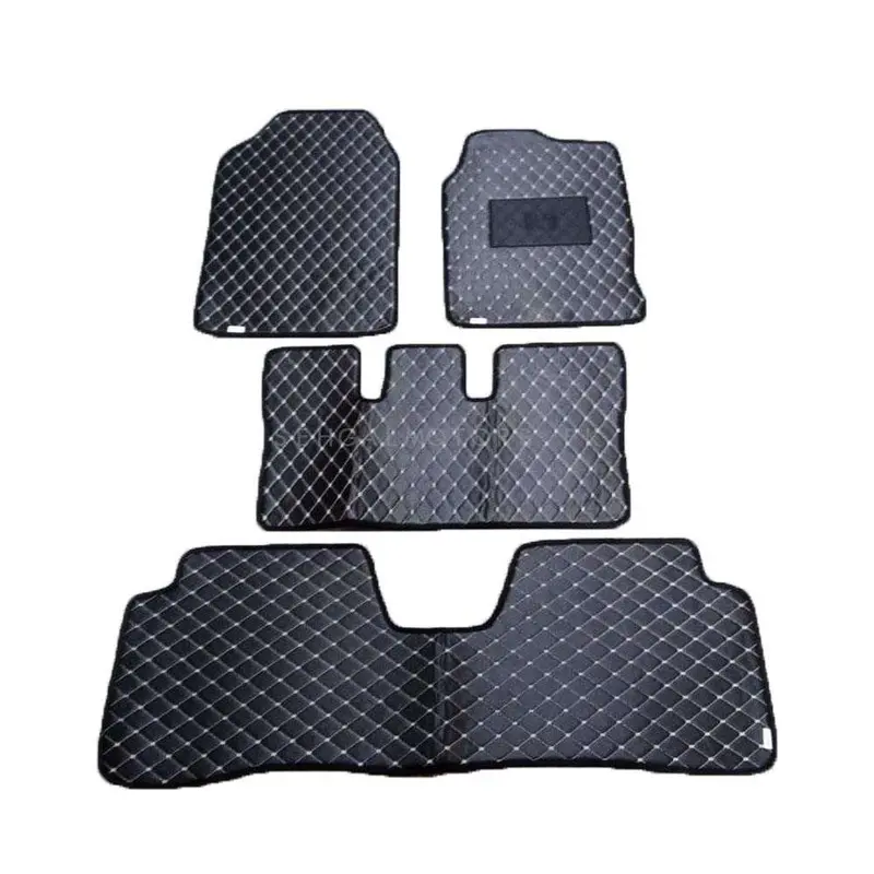 Honda Brv 7D Eco Floor Mats Black Stitched Multi Color Thread 4 Pcs 2017 - 2025 2