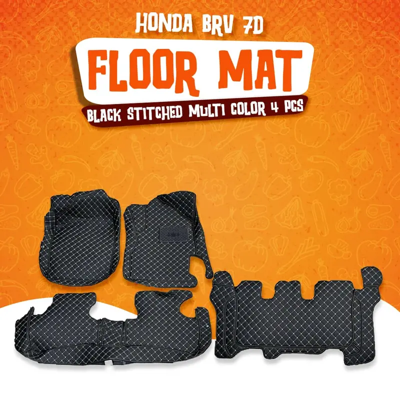 Honda Brv 7D Floor Mats - Black - 4 Pcs Set 2017 - 2025 1