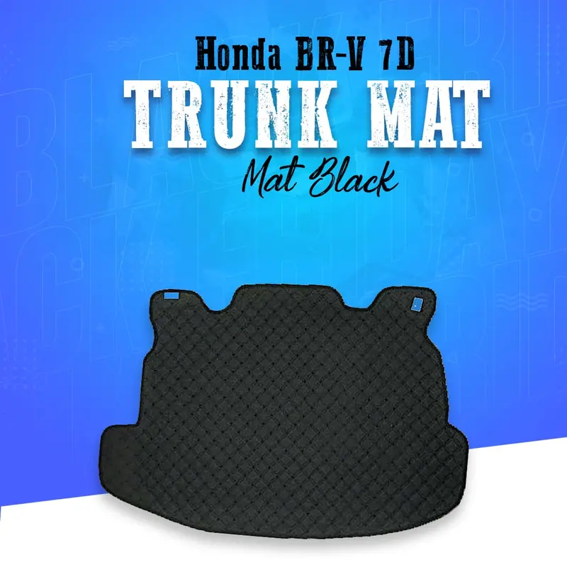 Honda Brv 7D Mat Black Trunk Mat 2017 - 2025 - Cargo Boot Liner Diggi Protection Tray Cover 1