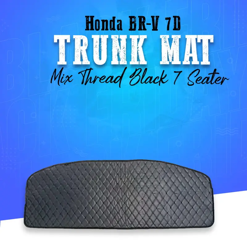 Honda Brv 7D Trunk Mat Mix Thread Black 7 Seater 2017 - 2025 - Cargo Boot Liner Diggi Protection Tray Cover 1