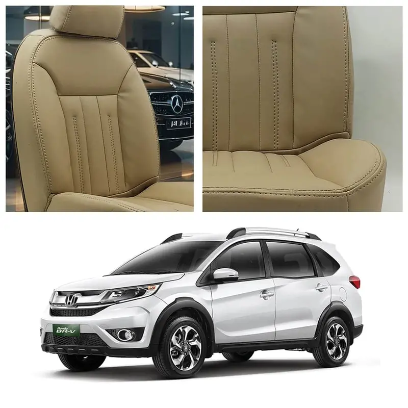 Honda Brv Audi Design Beige Seat Covers 7 Seater 2017 - 2025 1