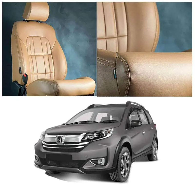 Honda Brv Audi Style Brown Brown Seat Covers 2017 - 2025 - 7 Seater - Model 2017-2021 1