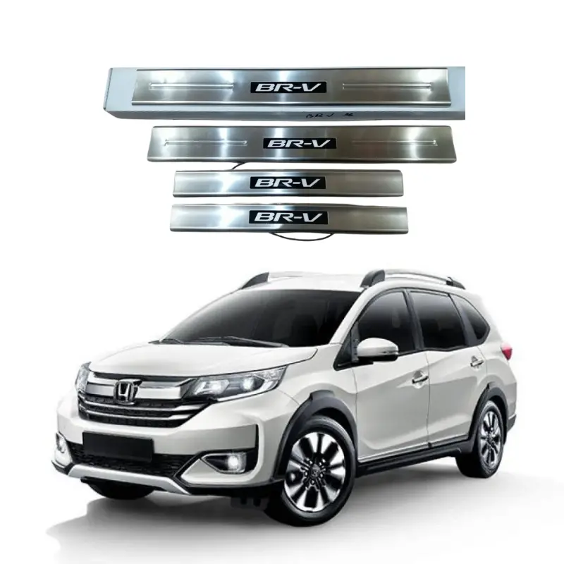 Honda Brv Door Sill Plate Chrome With Led Model 2017-2019 1