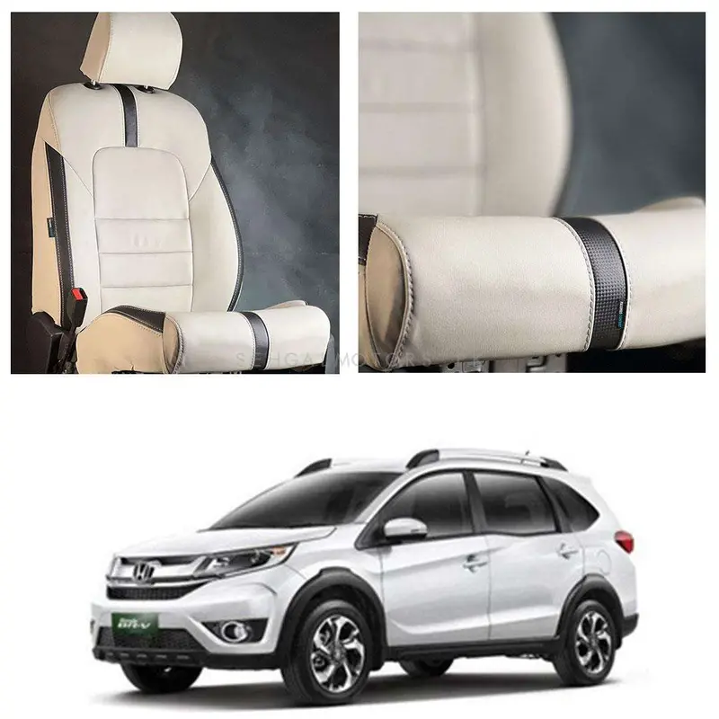 Honda Brv Type R Beige Black Seat Covers 2017 - 2025 - 7 Seater - Model 2017-2021 1