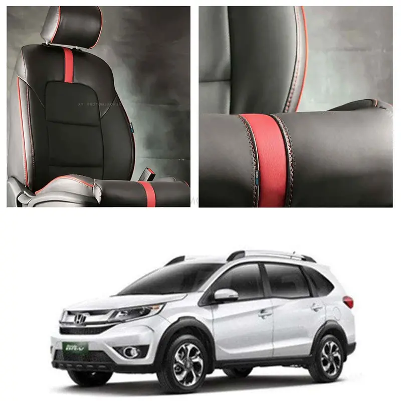 Honda Brv Type R Black Red Seat Covers 7 Seater 2017 - 2025 1