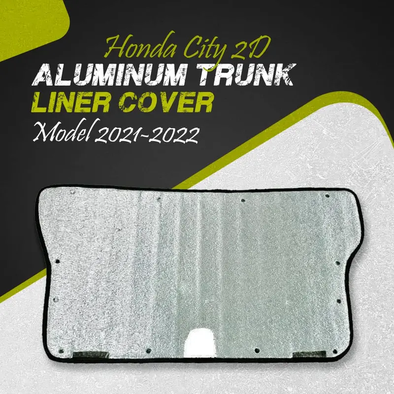 Honda City 2D Aluminum Trunk Liner Cover 2021 - 2025 - Protector Lid Garnish Diggi Namda 1