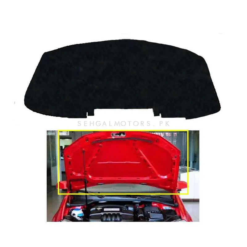 Honda City 2D Black Bonnet Liner Cover 2006 - 2008 - Protector Lid Garnish Bonnet Namda 2