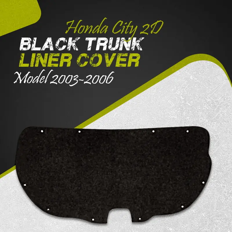 Honda City 2D Black Trunk Liner Cover 2003 - 2006 - Protector Lid Garnish Diggi Namda 1