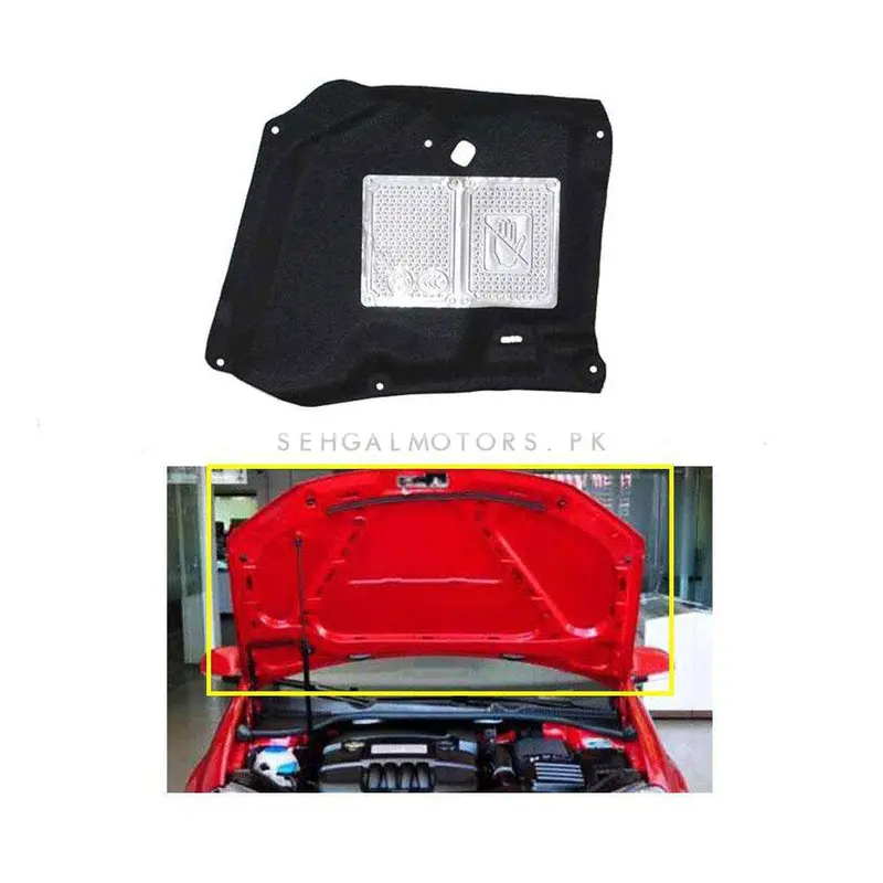 Honda City 5D Black Bonnet Liner Cover V2 2008 - 2021 - Protector Lid Garnish Bonnet Namda 2