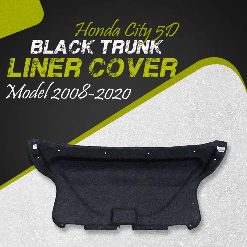 Honda City 5D Black Trunk Liner Cover 2008 - 2021 - Protector Lid Garnish Diggi Namda 1