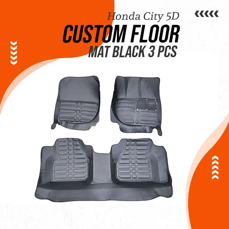 Honda City 5D Custom Floor Mat Black 3 Pcs 2021 - 2025 1
