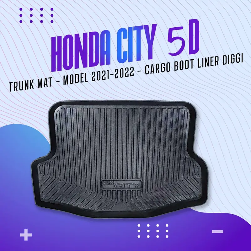 Honda City 5D Tpe Trunk Mat 2021 - 2025 - Cargo Boot Liner Diggi Protection Tray Cover 1