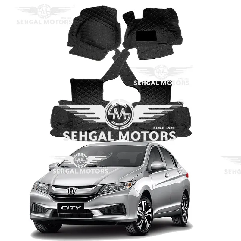 Honda City 7D Floor Mats Black Model 2022-2024 1