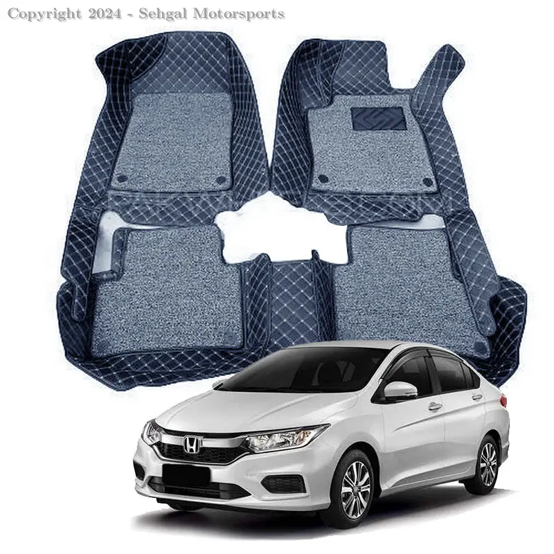 Honda City 9D Floor Mat Black With Black Grass Model 2022-2024 1