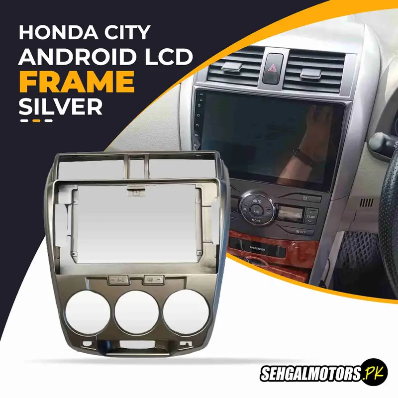 Honda City Android Lcd Frame Silver 10 Inches 2008 - 2021 - | 8Th Gen 1