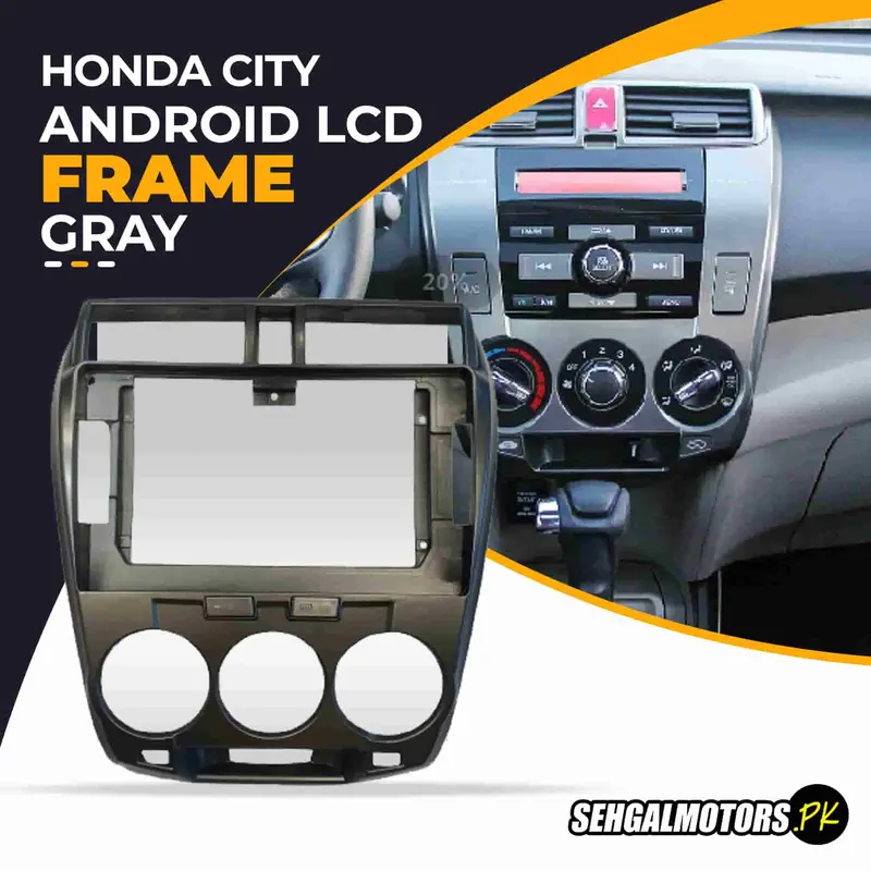 Honda City Android Lcd Frame With Grip Gray 10 Inches 2008 - 2021 1