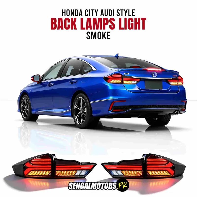 Honda City Audi Style Back Lamps Smoke 2021 - 2025 1