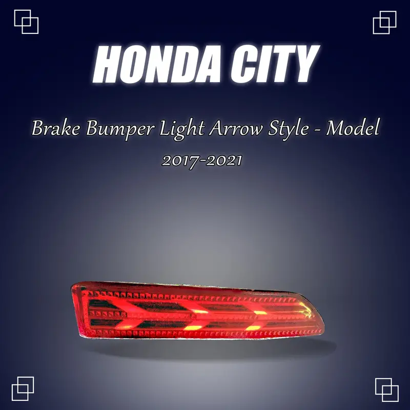 Honda City Back Bumper Third Brake Lamp Arrow Style 2017 - 2021 1