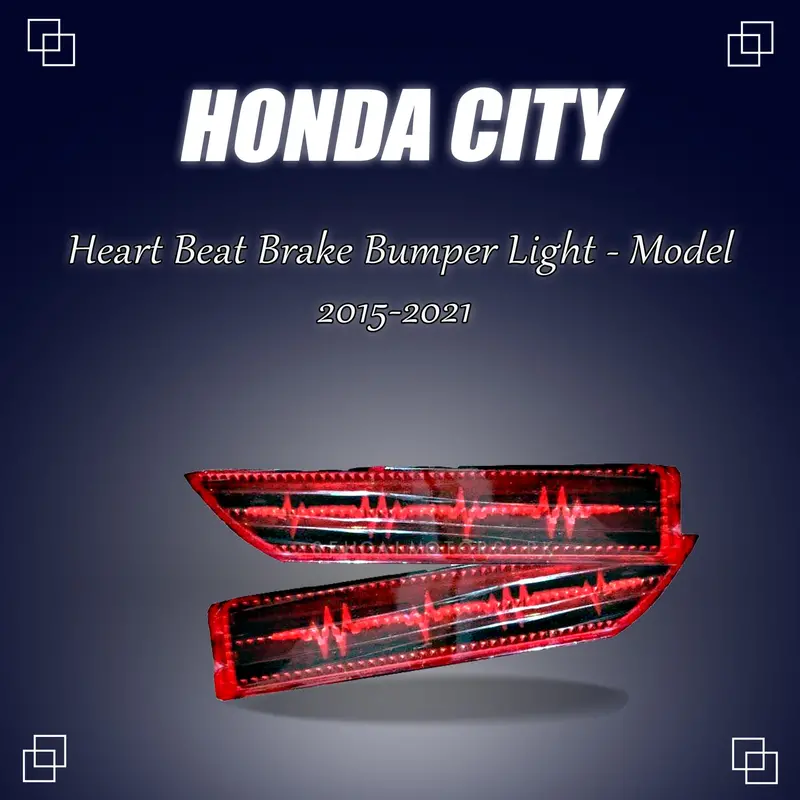 Honda City Back Bumper Third Brake Lamp Heart Beat 2015 - 2021 1