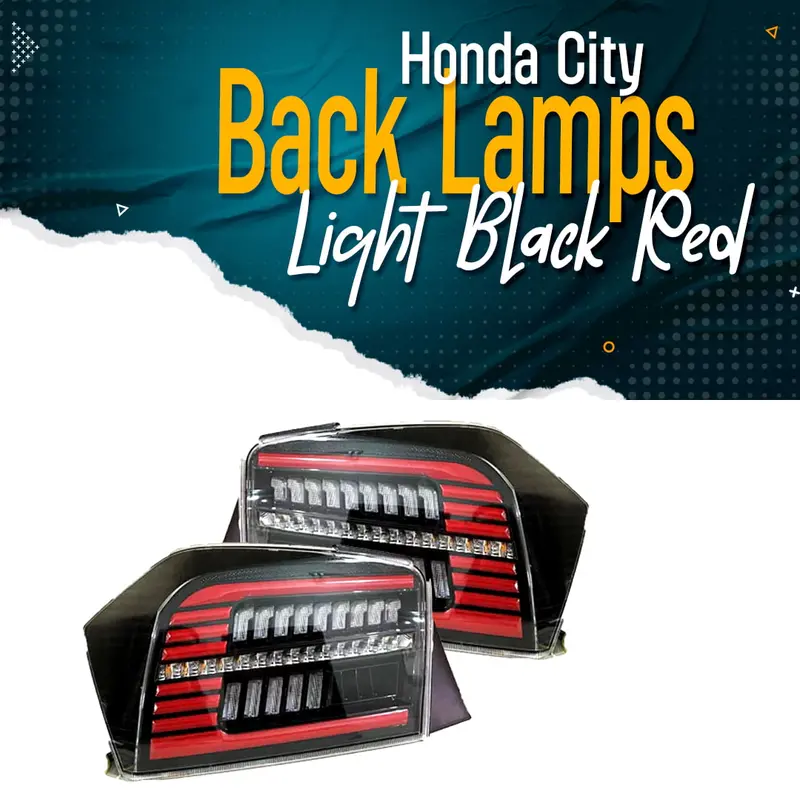 Honda City Back Lamps Light Black Red 2008 - 2021 1