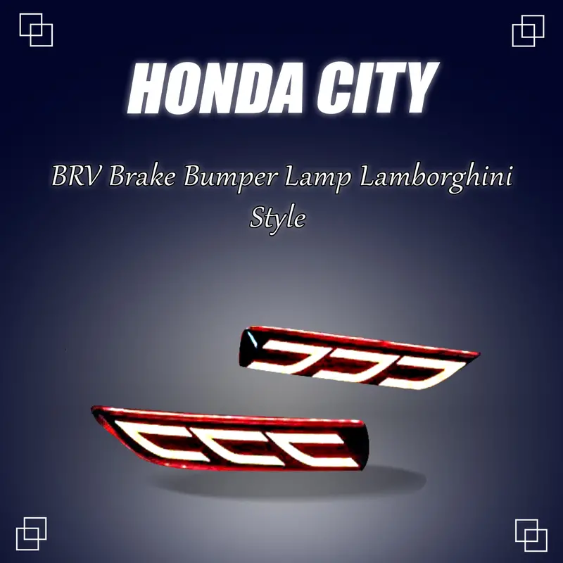 Honda City / Brv Back Bumper Third Brake Lamp 2015 - 2020 - - Lamborghini Style 1