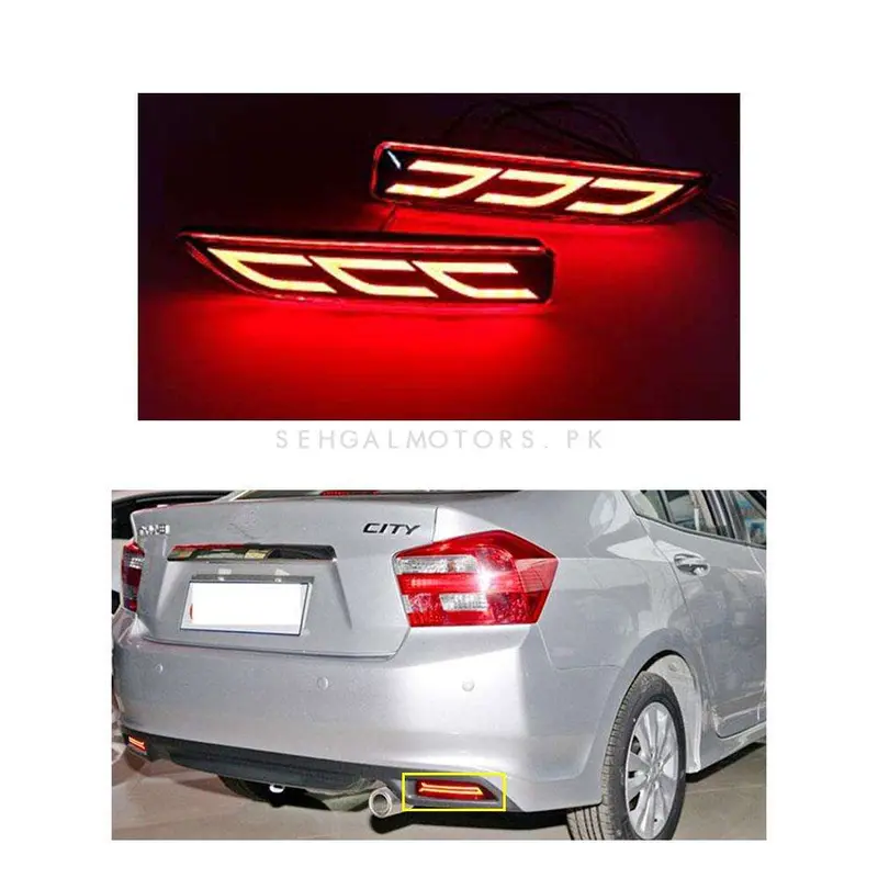 Honda City / Brv Back Bumper Third Brake Lamp 2015 - 2020 - - Lamborghini Style 2