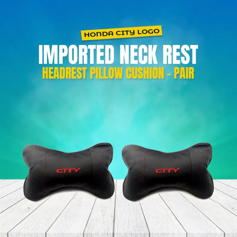 Honda City Compatible Imported Neck Rest Headrest Pillow Cushion -Pair 1