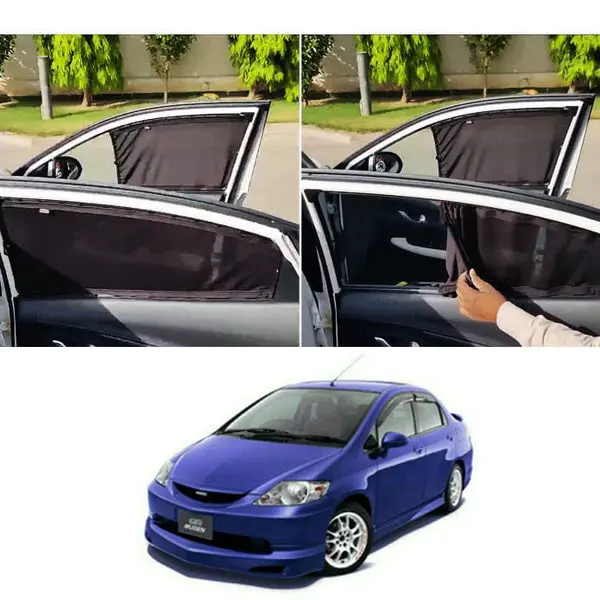 Honda City Custom Fit Retractable Curtains 2003 - 2008 - Sun Shade - Parda 1