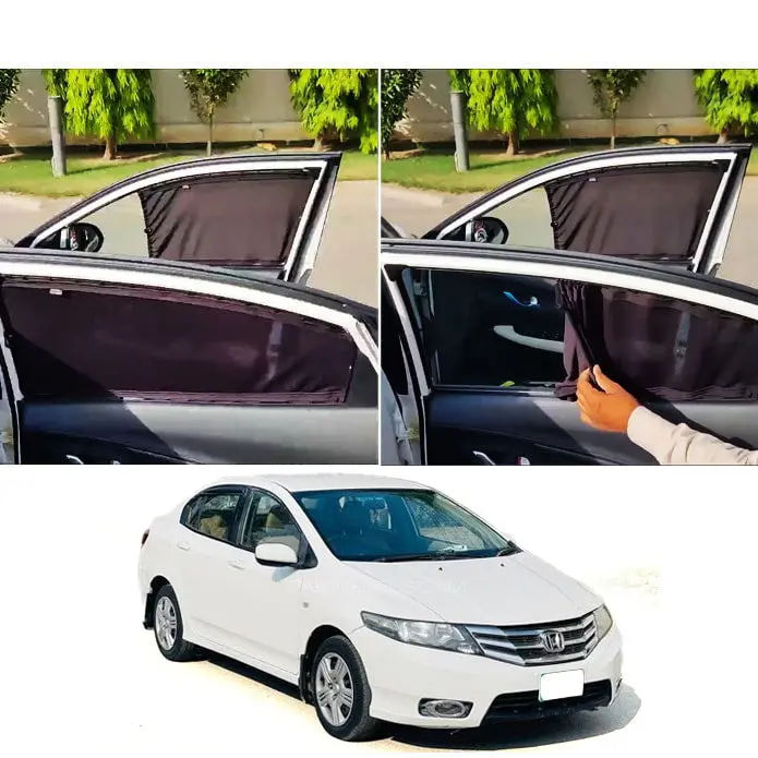 Honda City Custom Fit Retractable Curtains 2008 - 2021 - - Sun Shades - Parda 1