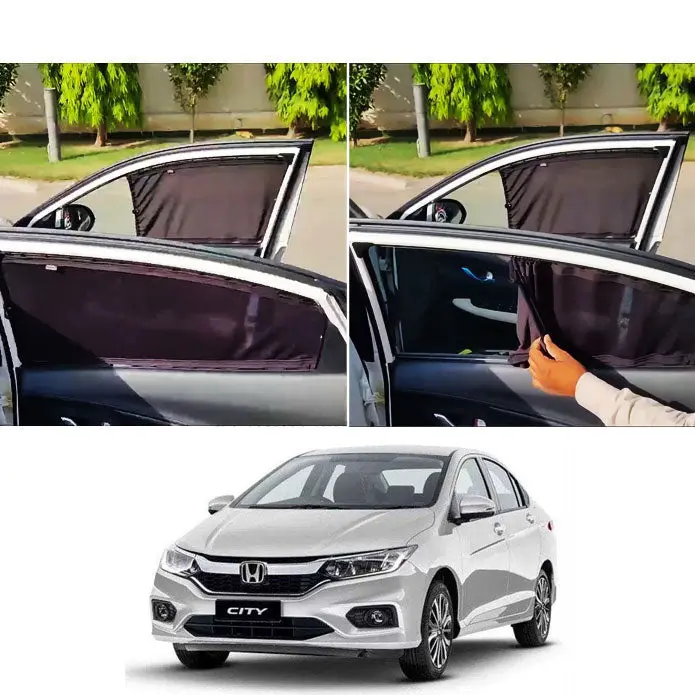 Honda City Custom Fit Retractable Curtains 2021 - 2025 - Sun Shade - Parda 1