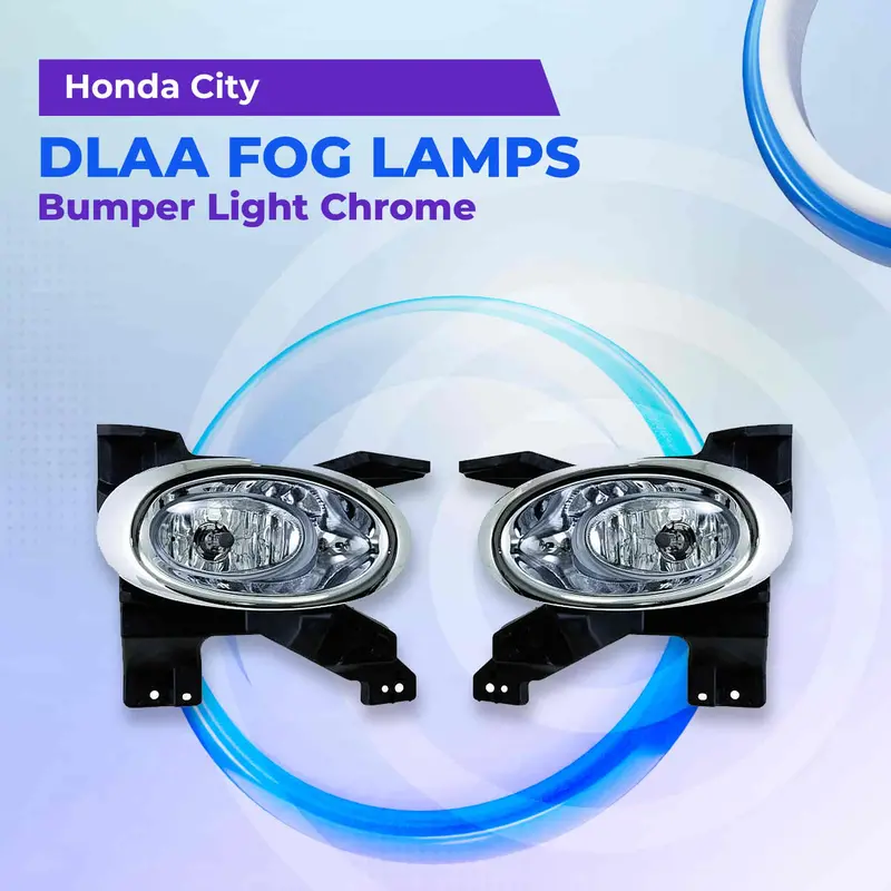 Honda City Dlaa Fog Lamps Bumper Light With Chrome Hd336e 2008 - 2014 1