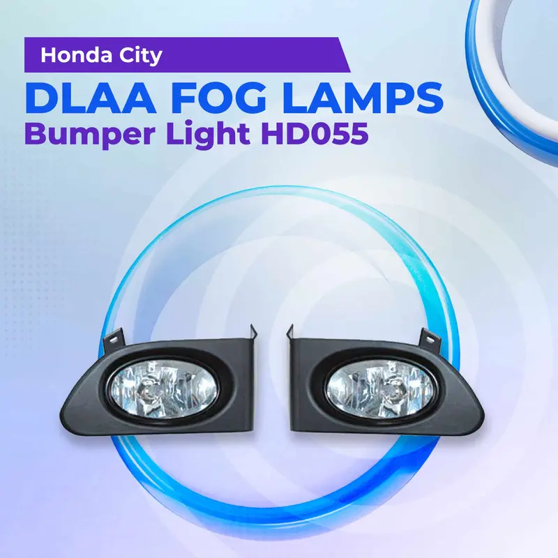 Honda City Dlaa Fog Lamps Bumper Light Without Chrome Hd055 2003 - 2006 1