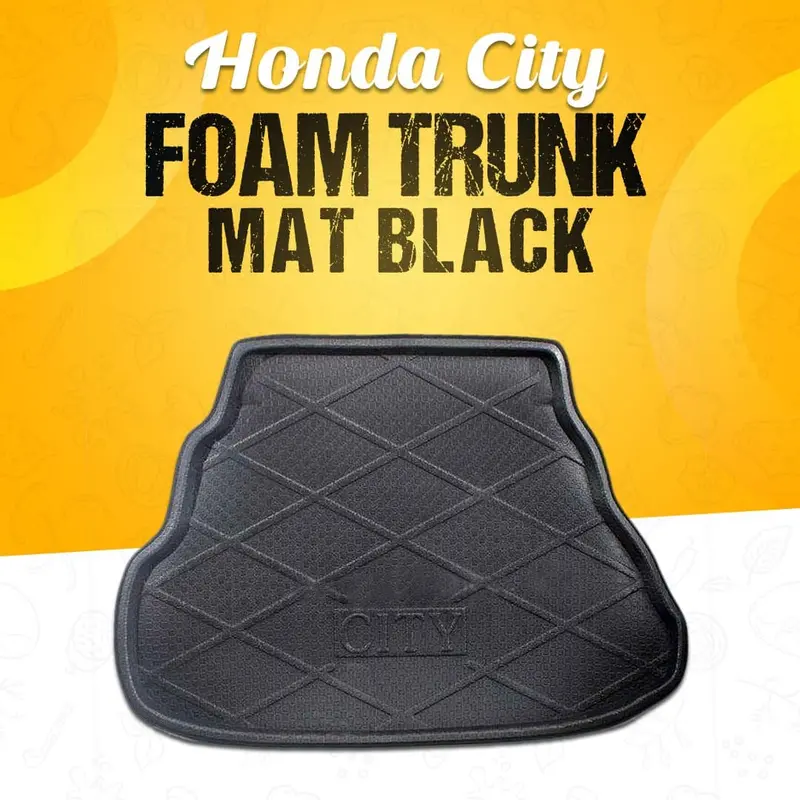 Honda City Foam Trunk Mat Black Mix Design 2008 - 2021 - Cargo Boot Liner Diggi Protection Tray Cover 1