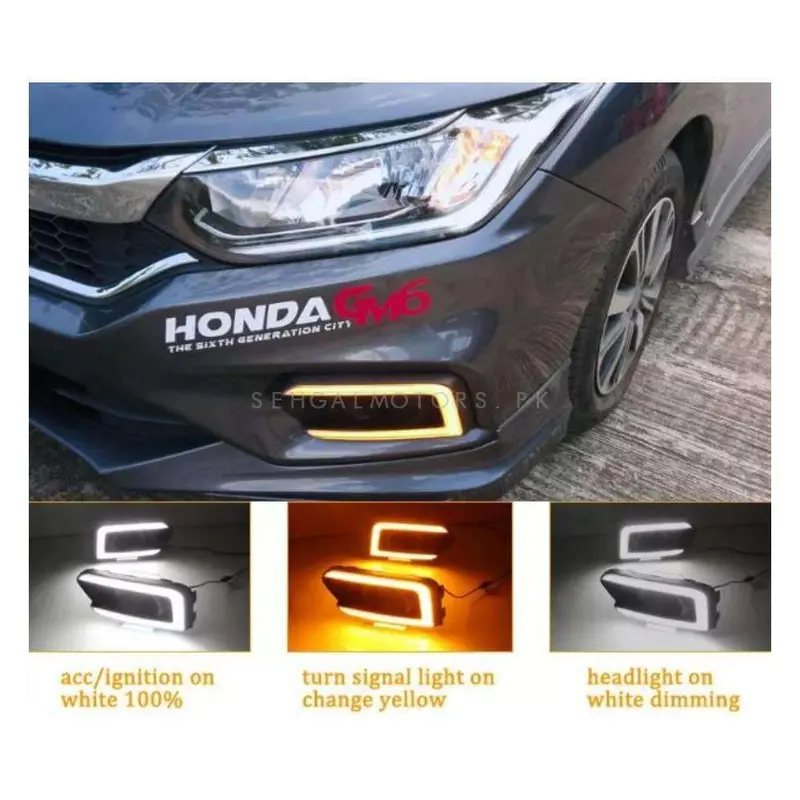 Honda City Front Led Drl Fog Covers 2021 - 2025 2