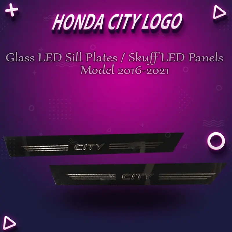 Honda City Glass Led Sill Plates / Skuff Led Panels 2015 - 2021 1