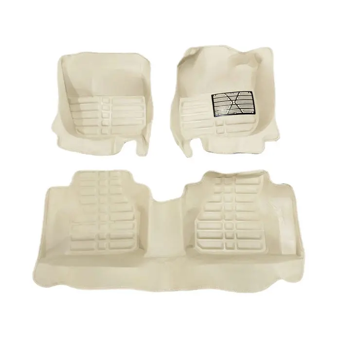 Honda City / Honda Fit / Honda Vezel 5D Custom Floor Mat Beige 3 Pcs - Car Interior Mats - 2008-2020 2
