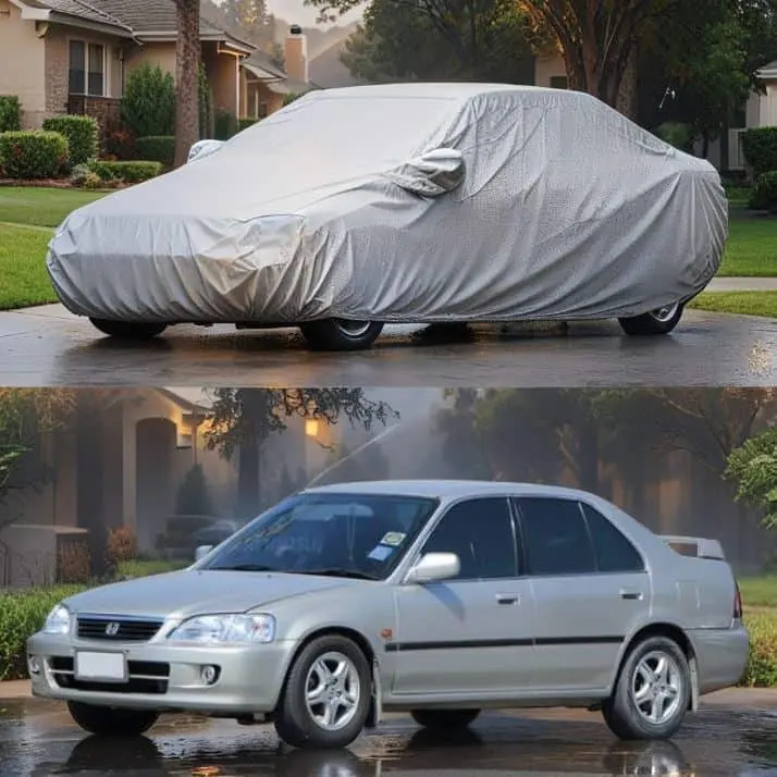 Honda City Maximus Non Woven Car Top Cover 1997 - 2000 - - Scratchproof And Waterproof - Without Belt 1