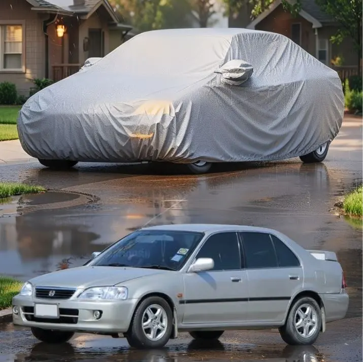 Honda City Maximus Non Woven Car Top Cover 2000 - 2003 - - Scratchproof And Waterproof - Without Belt 1
