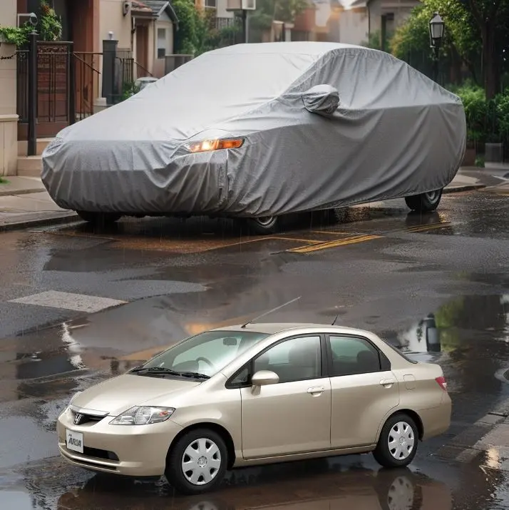 Honda City Maximus Non Woven Car Top Cover 2003 - 2006 - - Scratchproof And Waterproof - Without Belt 1