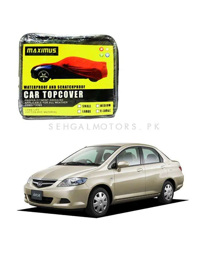 Honda City Maximus Non Woven Car Top Cover 2006 - 2008 - - Scratchproof And Waterproof - Without Belt 2