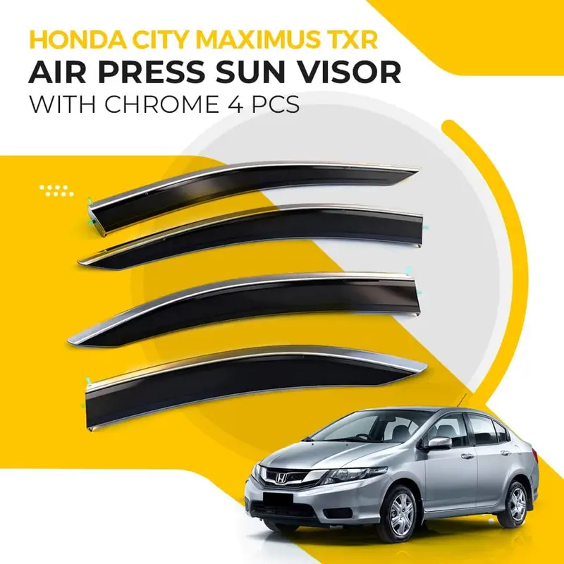 Honda City Maximus Txr Air Press Sun Visor With Chrome 4 Pcs 2008 - 2021 1