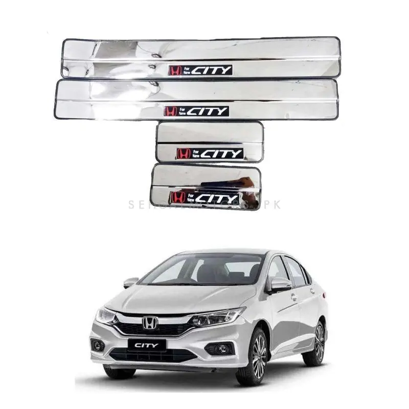 Honda City Metal Led Sill Plates With Logo 2021 - 2025 2