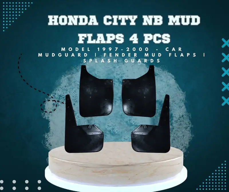 Honda City Mud Flaps 4 Pcs 1997 - 2000 - Car Mudguard | Fender Mud Flaps | Splash Guards 1