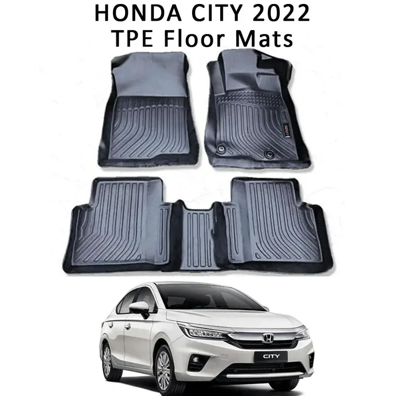 Honda City New Tpe Floor Mats (Black) Model: 2022-2024 1