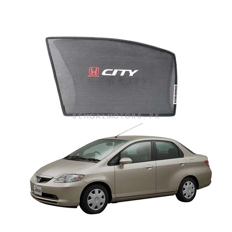 Honda City Non Flexible Side Sunshade With Logo 2003 - 2006 - Sun Shade | Parda 1