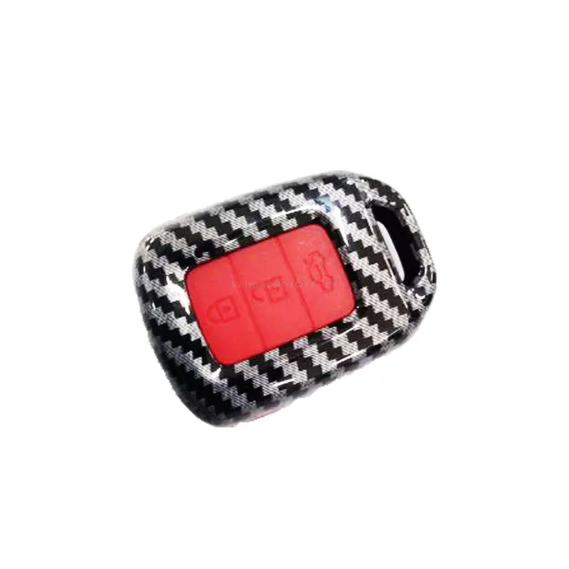 Honda City Plastic Key Cover Carbon Fiber With Red Pvc 2021-2025 2