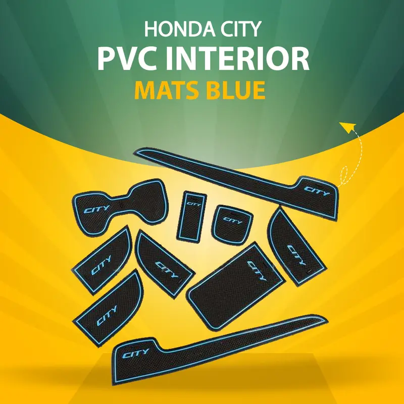 Honda City Pvc Interior Mats Blue 2008 - 2021 1